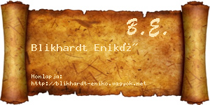 Blikhardt Enikő névjegykártya